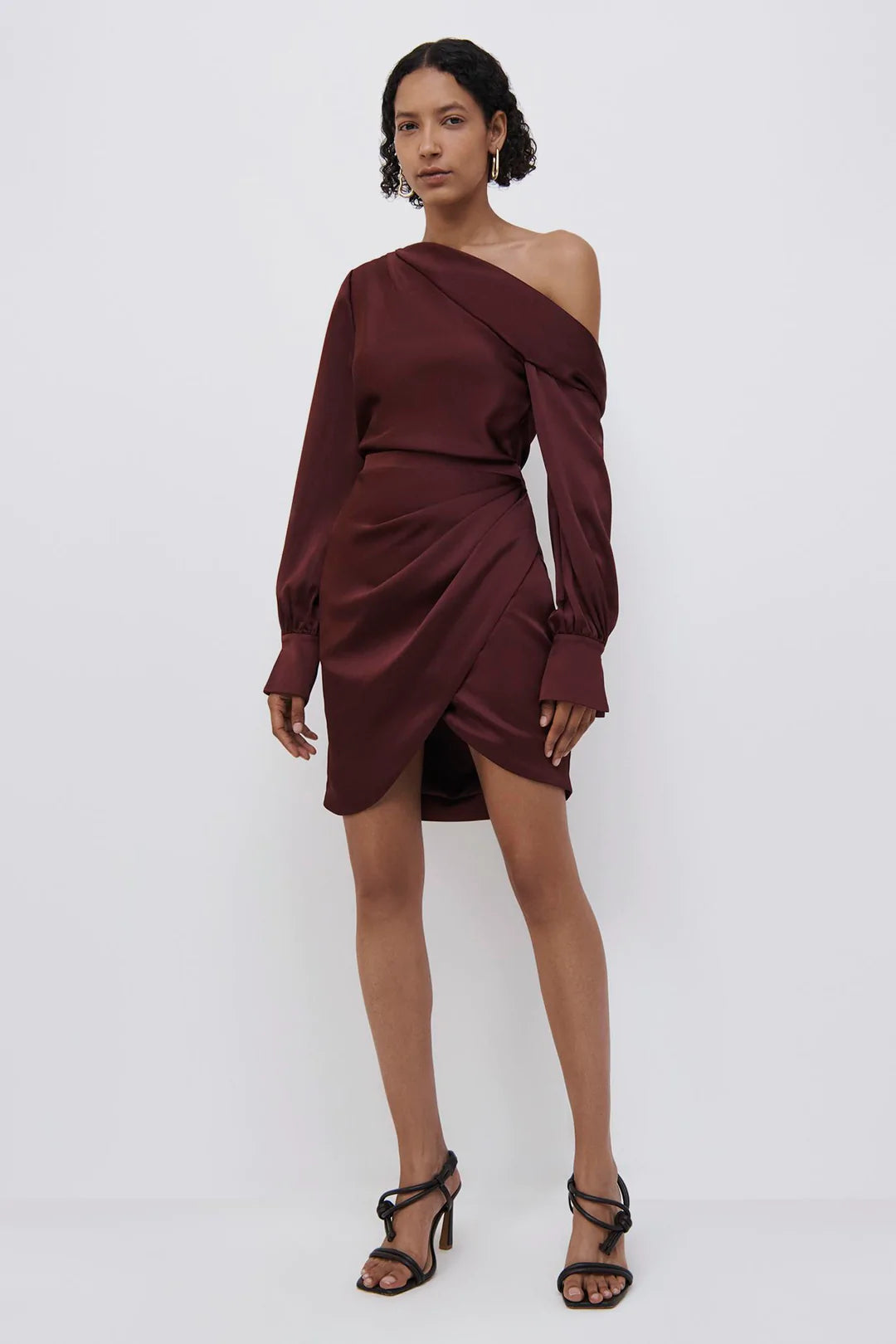 Dress up or down with these versatile pieces   Cameron Satin Mini Dress - Mulberry
