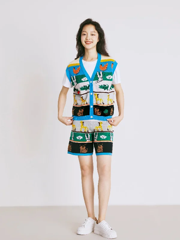 Chic and comfortable clothing for busy women   Animal Jacquard Shorts
