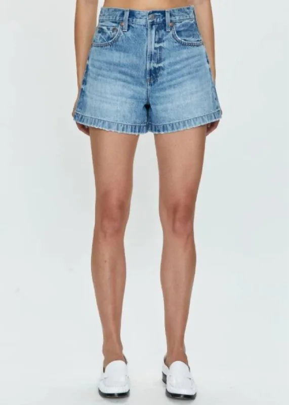 Dress up or down with these versatile pieces   Saige High Rise Shorts In French Riviera