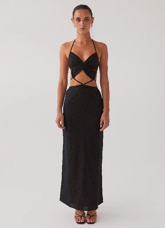 Casual outfits that elevate your style   Summers In Saint Tropez Maxi Dress - Black