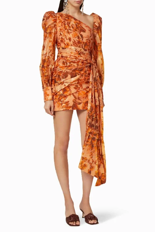 Clothing that’s as bold as you are   Charlotte Floral Dress in Orange