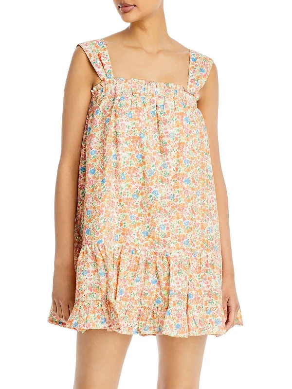Comfortable yet stylish outfits for women on the go Womens Floral Eyelet Shift Dress Comfortable yet stylish outfits for women on the go Womens Floral Eyelet Shift Dress