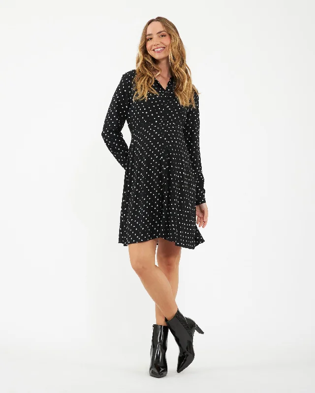 Effortlessly stylish outfits for the modern woman   Fifi Shirt Dress  Black