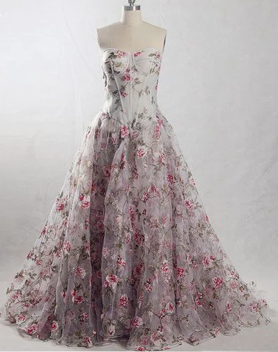 Feminine and fashionable clothing for every wardrobe Unique Printed Lace Evening Gown, Vintage Boned Corset Sweetheart Formal Prom Dress cg4331 Feminine and fashionable clothing for every wardrobe Unique Printed Lace Evening Gown, Vintage Boned Corset Sweetheart Formal Prom Dress cg4331